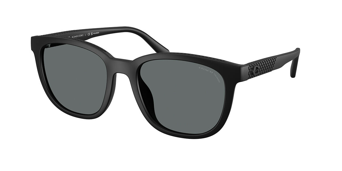 Coach HC8442U CCA00 Polarized 500281 - Kwadratowy Matowy Czarny Okulary ...